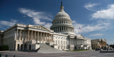 Fototapeta premium Capitol hill architecture for US congress - exterior of washington DC government building