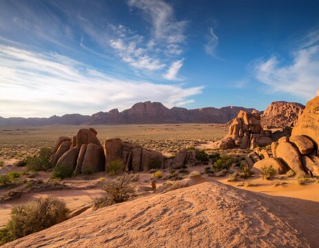 majestic rock formations contrast against arid backdrop creating stunning landscape arid scenery