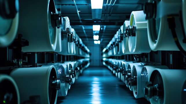 Industrial filtration membranes system in a purification plant