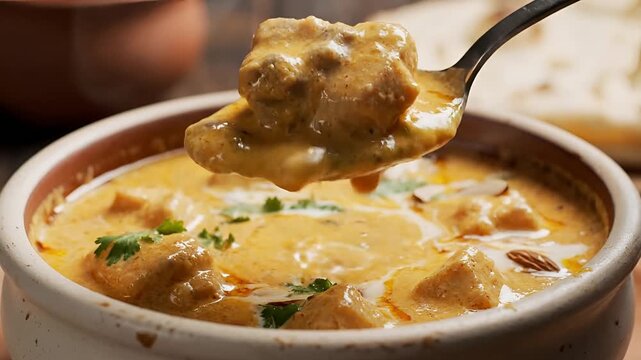 Delicious Creamy Chicken Soup with Fresh Herbs and Crusty Bread.