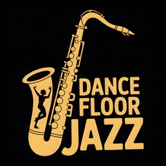 Fototapeta premium Dance Floor Jazz Graphic – Saxophone Music Silhouette, Retro Style Musical Instrument Illustration, Nightlife Party Apparel Design, Soulful Blues Concert Tee, Artistic Musician Motif, Sax Solo & Urban