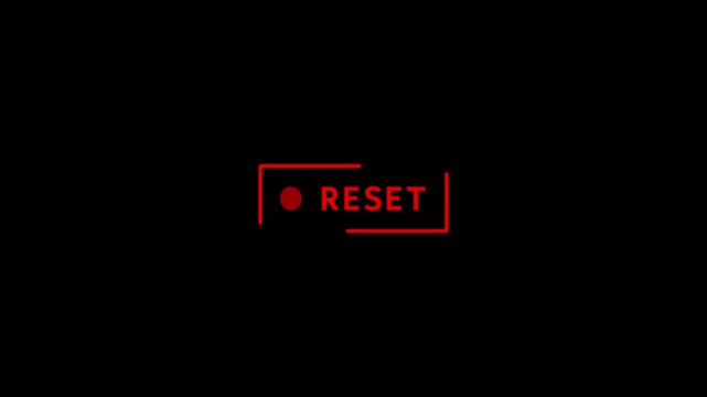 Red Glowing Reset Button with Blinking Recording Indicator