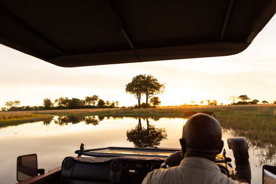 Wooden bridge, Okavango Delta, Botswana, Africa
