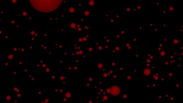 abstract glowing 4 color CC ball action animation on black background .4k video
