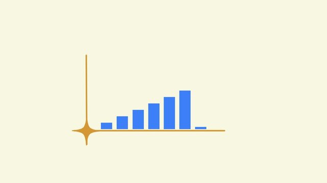 business graph chart animation on white background. clean, modern and elegant for presentation