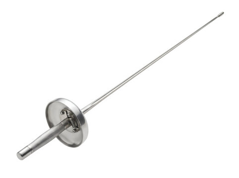 Fencing foil with metal handle and guard isolated on transparent background transparent background