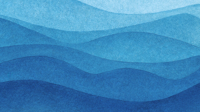 Blue azure turquoise abstract watercolor background for textures backgrounds and web banners design. Abstract  background blue colors. Watercolor painting with turquoise sea waves pattern gradient.
