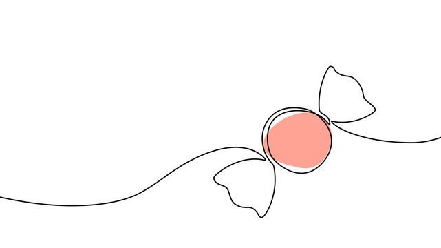 Continuous one line candy drawing art cane shop cotton peppermint. Candy line border icon vector cream caramel doodle ice sweet gelato storenlollypop lolly white popsicle outline isolated linear pop