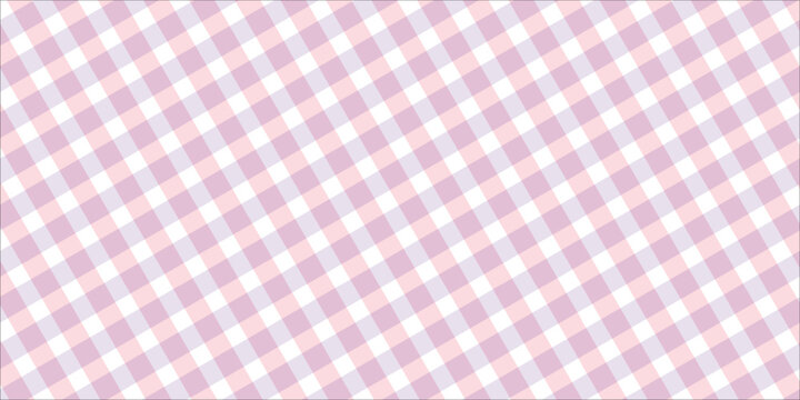 Pastel pink and white checkered gingham pattern background