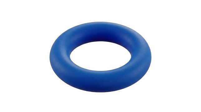 Realistic Blue Orthodontic Separator Spacer Isolated on White Background