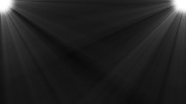 Centered white light rays on black and background. Heaven light animation from center. Dynamic light rays footage .black background. 4k video animation