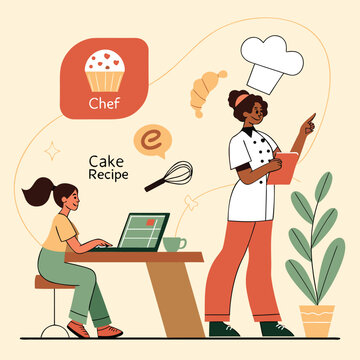 Isometric Cooking Recipe Food And Culinary Kitchen Illustration
