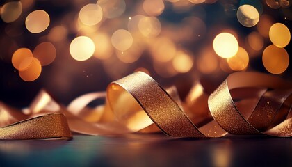 ribbons with bokeh background