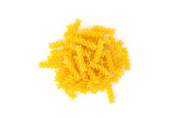Fototapeta premium Pasta fusilli isolated on white background.