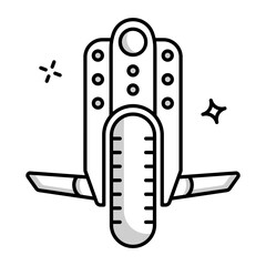 An outsolid icon depicting a monowheel © creativestall