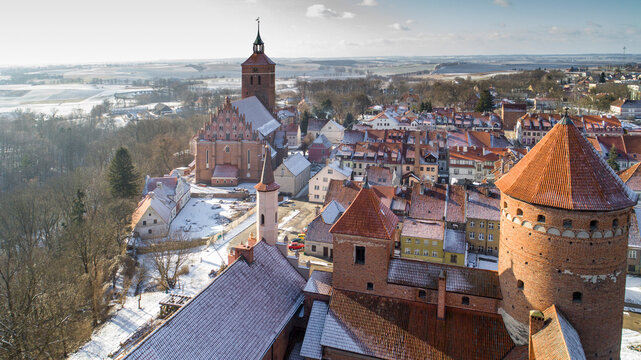 Brick church in Reszel, Poland