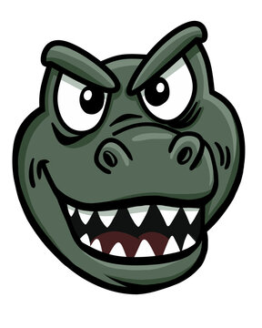 Cartoon cabeza de cocodrilo.