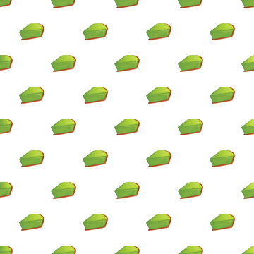 Green key lime pie slices creating a sweet dessert pattern