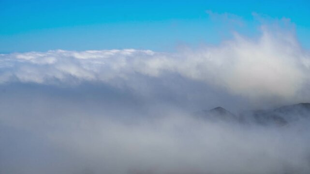 Above the Clouds Timelapse Tenerife - Volcanic Mountains and Sea of Clouds 4K