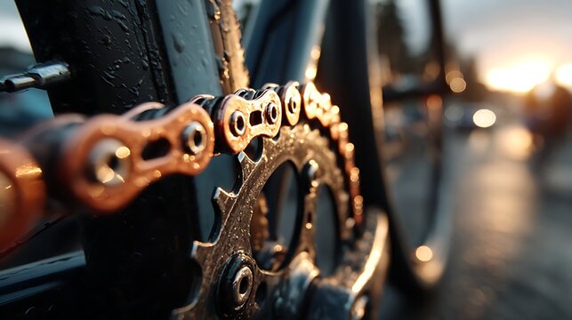 Bicycle transmission components sparkling detailed closeup wallpapers