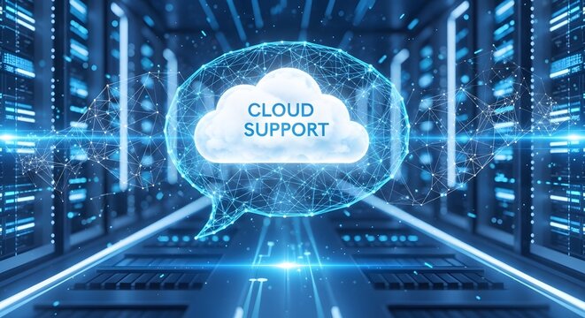 Cloud Support Concept: Illustrating Cloud Computing in a Data Center.