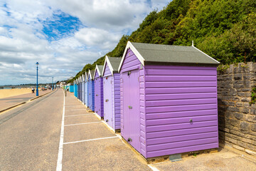 Beach huts in a summer day in Bournemouth, UK © Sergii Figurnyi