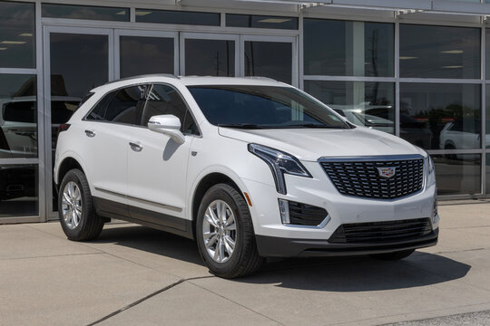 Cadillac XT5 Luxury Mid-Size AWD SUV at a dealership. Cadillac offers the XT5 with a 2.0L Turbo 4-Cylinder engine. MY:2026