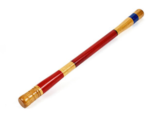 Fototapeta premium Baseball bat with wooden handle placed on a white background