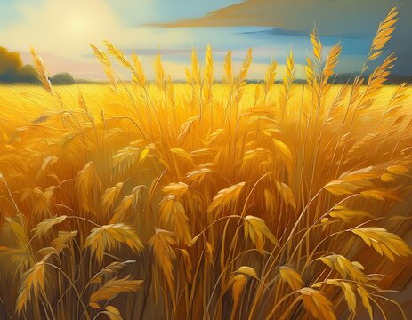 an oat field golden stalks img