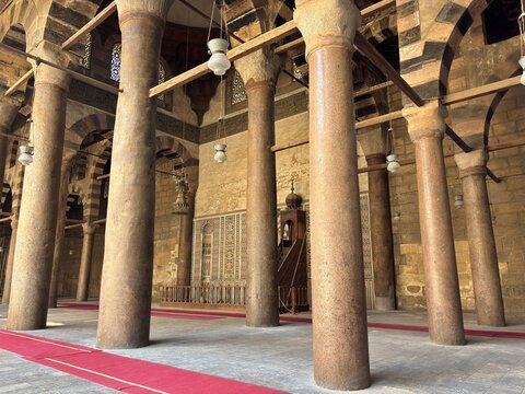 A view from the historic Sultan Al Nasir Muhammad Mosque in Cairo Citadel, located in Cairo, Egypt.