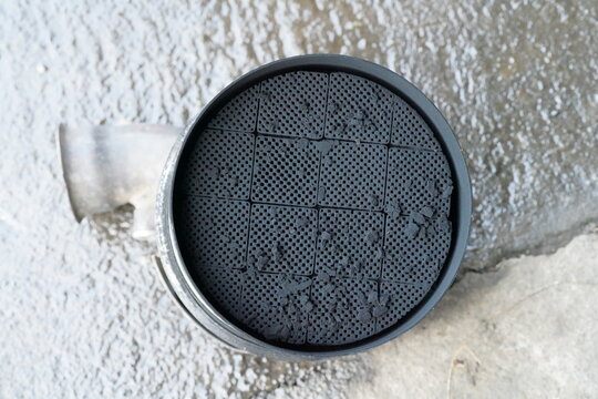 DPF of a diesel vehicle with a lot of soot saturated