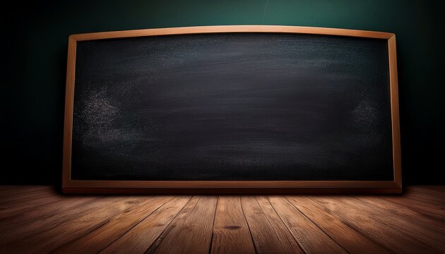 empty blackboard with chalk dust board chalkboard