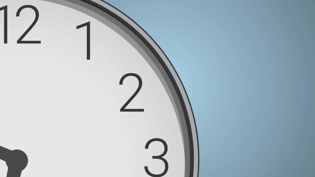 Animated illustration of an Analog wall clock spinning animation through the hours.