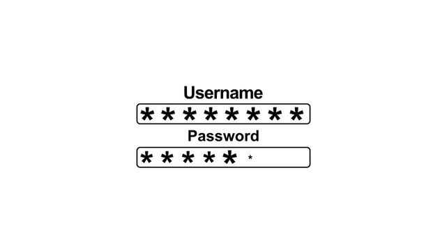 Simple computer display enter your password box prompt, username, user credentials data input, laptop monitor closeup, technology, authentication, cyber security, safety abstract concept, log..