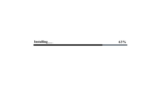 Abstract loading icon. installing process bar, 0 to 100 percent. animation white background