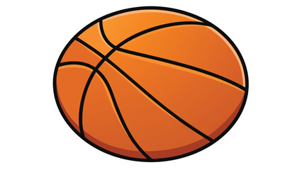 Fototapeta premium Orange basketball with black seams isolated on a white background for sports and athletic competition design concepts