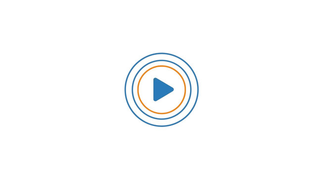play button icon for video media.