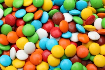 Obraz premium Many delicious colorful as background, top view