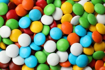 Obraz premium Many delicious colorful as background, top view