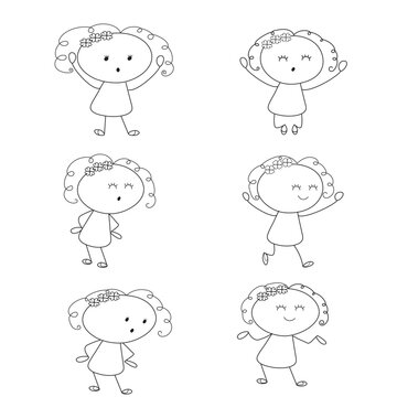 set de dibujos animados de emociones 