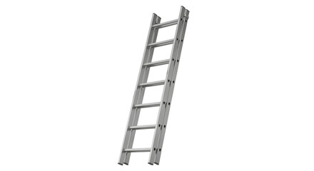 Modern aluminum extension ladder isolated on transparent background © Romeryo