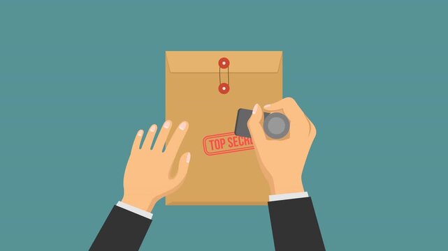 top secret document video animation concept