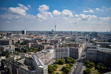 Panoramic View of Berlin Cityscape from Panoramapunkt, Germany © Sylwia
