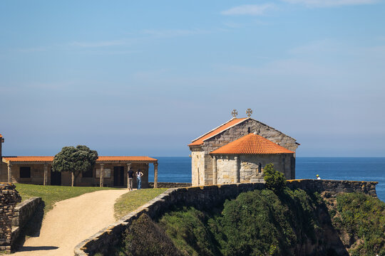 Ermida de nosa se&ntilde;ora da lanzada chapel overlooking the atlantic ocean