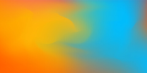 Naklejka premium Abstract vibrant mesh gradient background with smooth transitions of orange, yellow, and blue tones. desain , vector