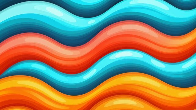 Vibrant Waves of Color: A dynamic display of fluid, undulating lines in a mesmerizing array of hues, creating a sense of movement and visual rhythm.