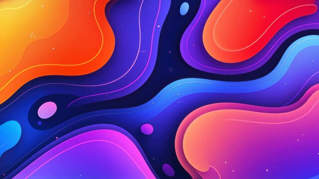 Abstract Fluid Dynamics: An abstract artwork features a dynamic flow of colors, with overlapping gradients and organic shapes that evoke a sense of movement and depth.
