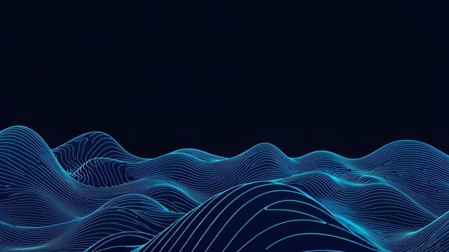 Digital Terrain: Abstract blue lines create a mesmerizing landscape, evoking a sense of depth and innovation. Perfect for projects seeking a modern, technological feel.