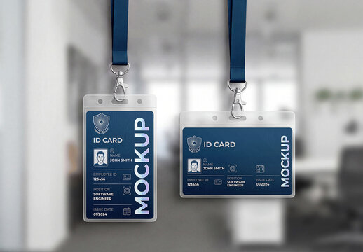 Id Badge Card Mockup