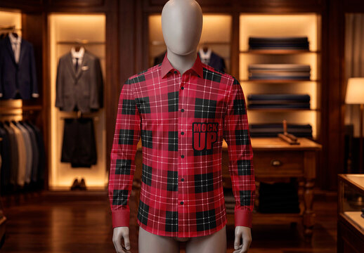 Mens Formal Dress Shirt Mockup
